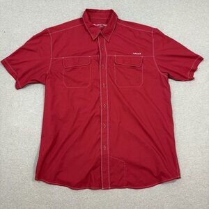 Ariattek FR Red Shirt Button Mens XL